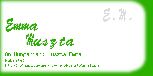 emma muszta business card